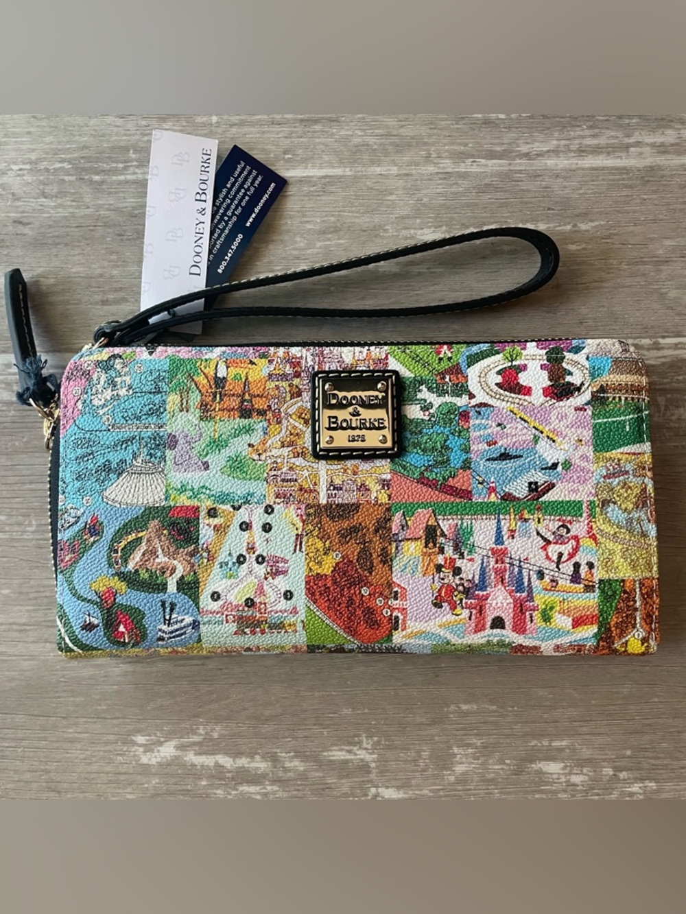 NWT Dooney and Bourke Disney Parks Vintage Park Map Wallet Wristlet 2026